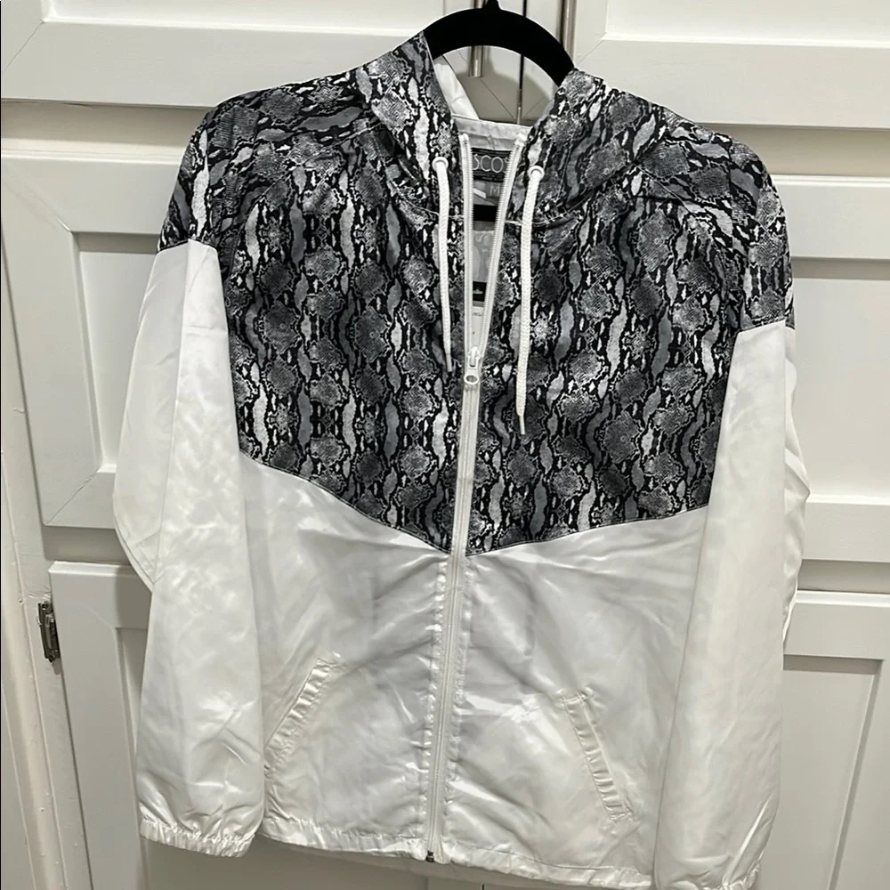 White and Black Snake Print Jacket